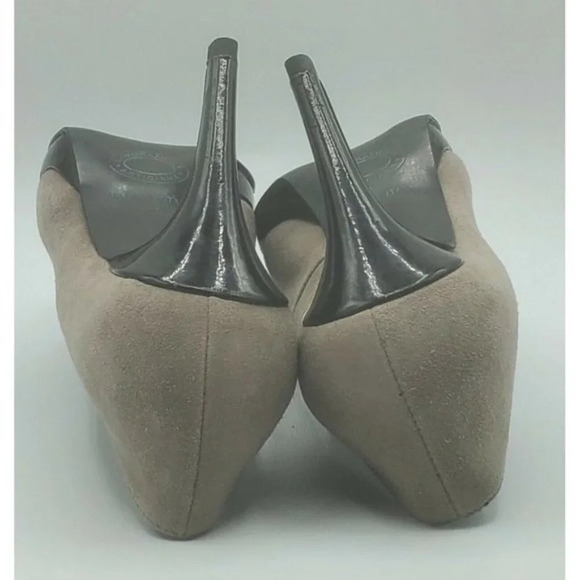 Butter Heels Grey Suede Platform Heels Shoes - Picture 7 of 10